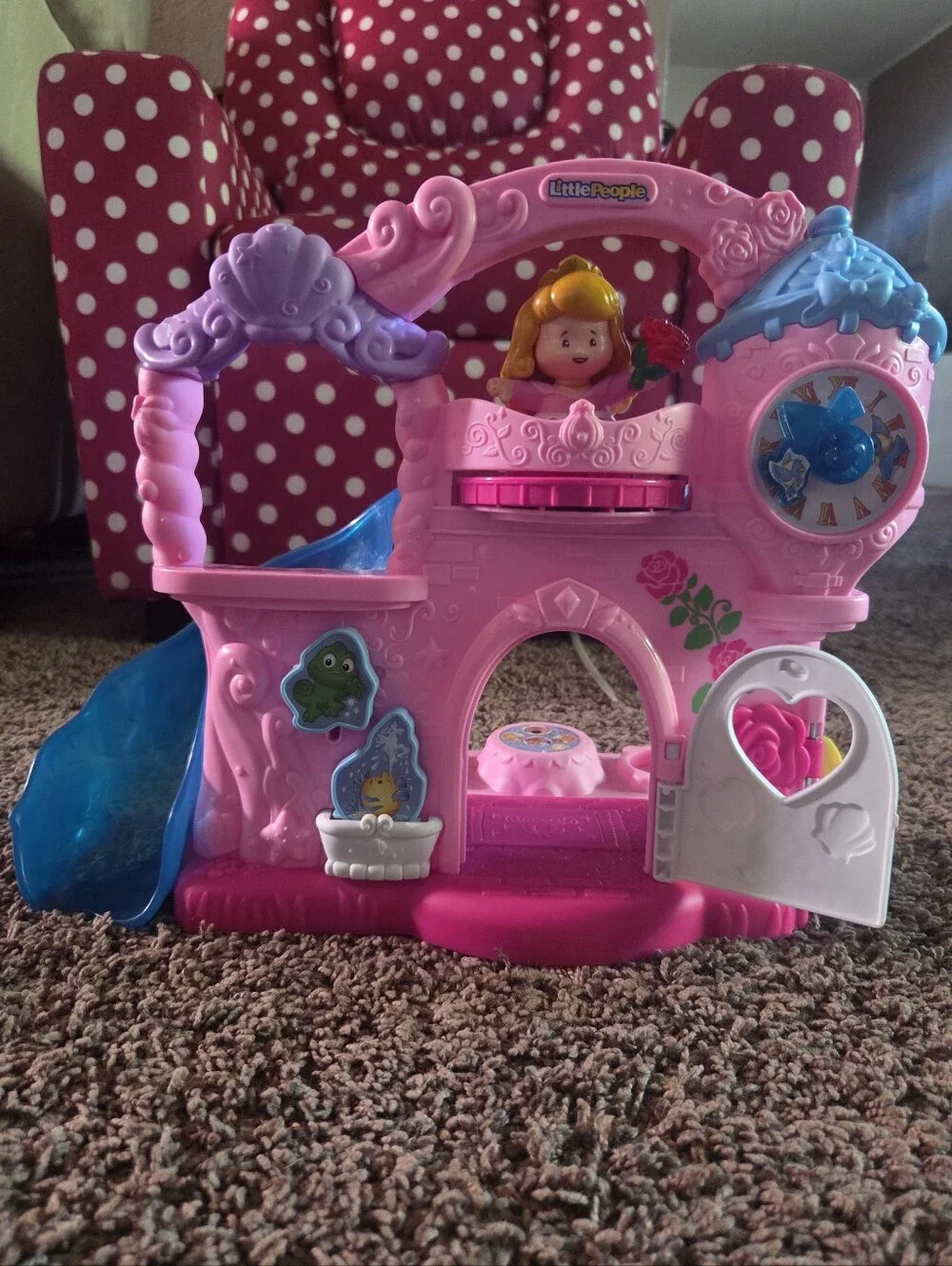 Pink and Blue Little People Princess Castle Playset